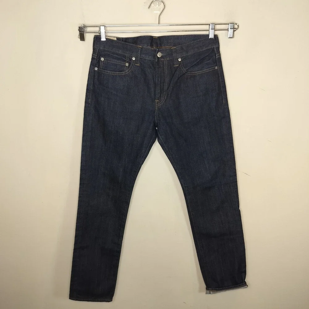 J Crew 484 Slim Straight Jeans 34X32‎ Kaihara Japanes Denim